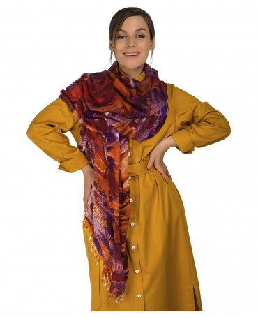 Палантин Женский W40-ABSTRAITE/ORANGE